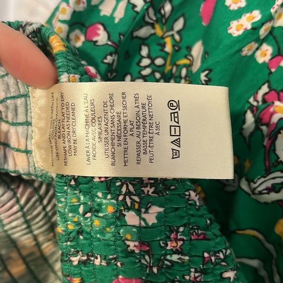 Anthropologie New With Tags Strapless Neck-tie Floral Top - Picture 7 of 9